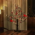 thumbnail image 6 of Vintage Glowing Tree with Cardinals, red Bird Tree Lights,Lighted Red Christmas Trees Centerpiece Decorated with Little Birds, Cardinal Christmas Glowing Tabletop Decorations, 6 of 9