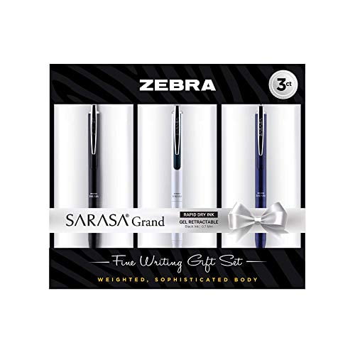 Zebra Pen Sarasa Grand Retractable Gel 0.7mm Assorted 3pk Gift Set
