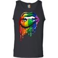 thumbnail image 2 of Sexy Melting Rainbow Lips Tank parte superior LGBT Queer Gay Pride Love Wins - playera para hombre, 2 of 6
