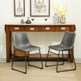 thumbnail image 5 of Roundhill Furniture Lotusville Antique Wood Finished Dining Set: Table and Four Chairs, Grey, 5 of 10