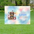 thumbnail image 2 of Happy Birthday Cute Puppy Yorkshire Terrier with Cake Gifts Party Hat Yard Sign Yorkie Dog Lover Gifts Outdoor Home Lawn Garden Porch Decor - 00029, 2 of 5