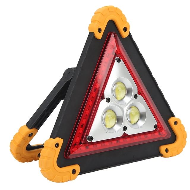 Luz triangular de emergencia, lámpara triangular de advertencia para automóvil, lámpara triangular de advertencia, luz de trabajo COB triangular, durabilidad extendida