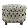 thumbnail image 2 of HomePop Round Storage Ottoman, 2 of 2