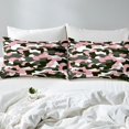 thumbnail image 3 of Erosebridal Housse de Couette Camouflage Noir Rose Double, Housse de Couette Camouflage Rétro Armée Double, Déco Militaire, Réversible (Sans Couette), 3 of 7