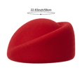 thumbnail image 2 of Hsqqdc Women Wool Pillbox Hat Vintage Fascinator Base Formal Church Wedding Winter Stewardess Cap, 2 of 7
