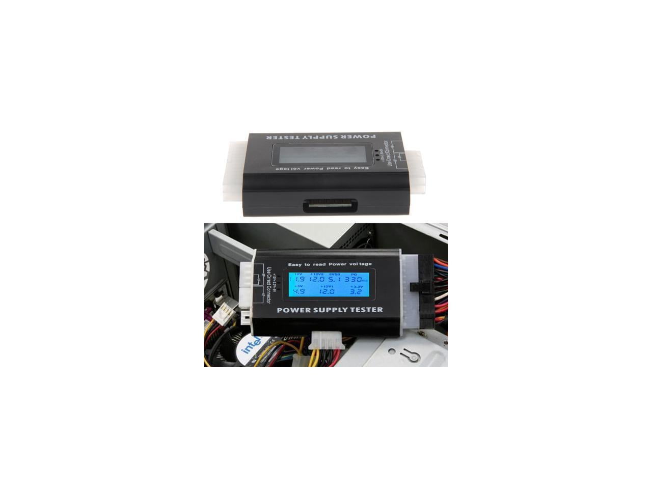 NEW Power Supply Tester 20 24 Pin Sata LCD PSU HD ATX BTX Voltage Test Source 