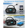thumbnail image 5 of Portable CD Player Boombox with  FM Radio Stereo Sound AC Battery Powered for Home Outdoor, 5 of 7