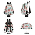 thumbnail image 2 of Quilted Backpack Fashion Backpack 10.23*5.11*12.59 Inch Women's Fashion Backpack Picnic Shopping Travel Out Sports backpack Cartoon Smile Strawberry Seamless, 2 of 7