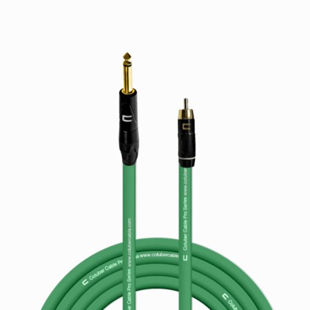 Coluber Cable - 1/4" TS Male to RCA Male - Pro 3-Pin Microphone Connector