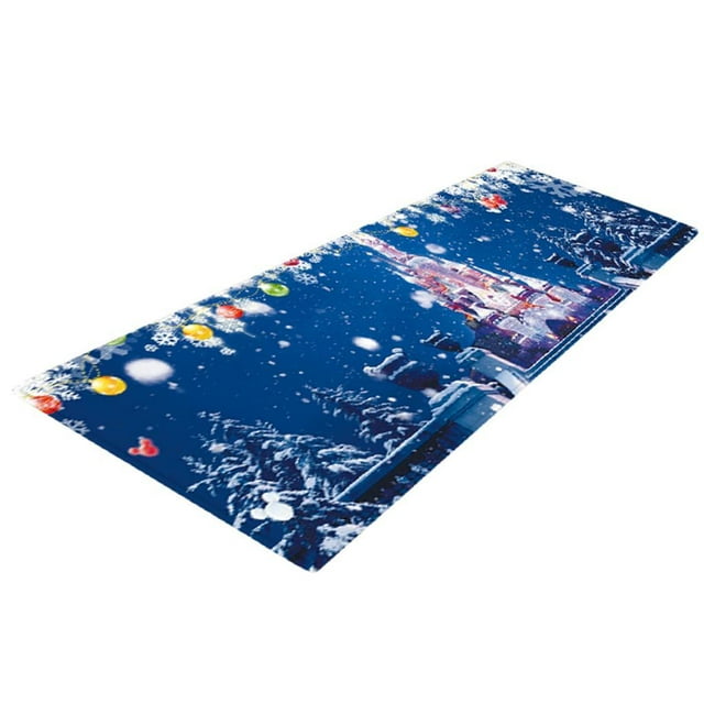 Flannel Mat Christmas Themed Area Runner 120x40cm Non-
