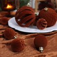 thumbnail image 4 of Eolstice Christmas Ball Ornaments, 24 Pcs Flocked Velvet Shatterproof Baubles, Wavy Embossed Solid And Hollow Cut, For Christmas Tree Holiday Decor, 4 of 9