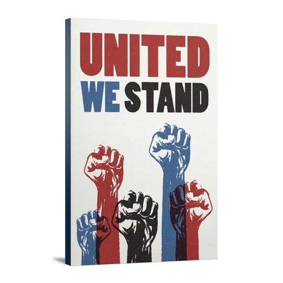 United We Stand, Civil Rights, (12x18 Wrapped Canvas, Wall Decor, Artwork)