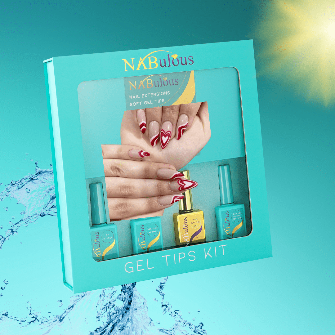 NABulous™ Clear Almond Medium Soft Gel Nail Starter Kit: Professional DIY Manicure (Kit Almond Medium)