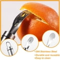 thumbnail image 3 of Pelador de naranjas y pomelos, herramienta de acero inoxidable para pelar naranjas, pelador de cítricos, mango largo, pelador de naranjas y pomelos, 3 of 4