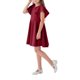 thumbnail image 3 of Odeerbi Vestido A-Line de Verano Para Niñas Vestido Con Manga Volante Acampanado Vestido de Columpio Color Sólido Manga Corta, 3 of 4