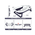 thumbnail image 5 of Collapsible Baby Bathtub for Newborn with Soft Floating Cushion,Foldable Baby Bathtub,Portable Travel Bathtub with Drain Hole, 5 of 10