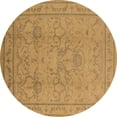 thumbnail image 1 of Ahgly Company Indoor Round Oriental Brown Industrial Area Rugs, 3' Round, 1 of 4