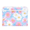thumbnail image 7 of Yayeee Collapsible Cube Storage Bin with Lid Fabric Closet Decorative Basket with Handles, Pink Daisy, 7 of 7