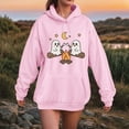thumbnail image 2 of CAUYDY Pumpkin Sweatshirt for Women Fall Y2K Hoodies Halloween Pumpkin Face Graphic Winter Sweatshirt Long Sleeve Pullover(Pink,S), 2 of 4