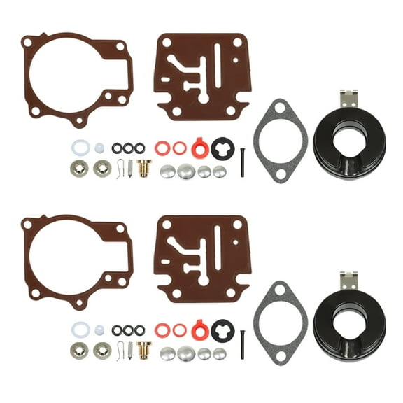 2-Set Carburetor Carb Rebuild Kit 392061 Fit for Johnson Evinrude 396701 18HP-75HP