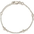 thumbnail image 4 of Sterling Silver Fancy Bead Childs Bracelet Made In India qid163, 4 of 5