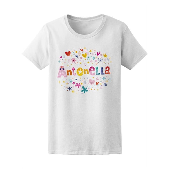 Antonella Cute Colorful Flowers T-Shirt Women -Image by Shutterstock, Female x-Large