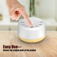 thumbnail image 7 of UniMall Sound Machine White Noise Machine with 25 Soothing Sounds and Night Lights with Memory Function 32 Levels of Volume and 5 Sleep Timer Powered by AC or USB for Sleeping Relaxation (White), 7 of 7