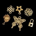 thumbnail image 3 of 50 g / paquete Plata Oro Bronce Muchos estilos Colgantes de formas variadas Colgantes Accesorios para bricolaje Fabricación de joyas Collar Pe Baoblaze Colgante de joyería de moda, 3 of 8
