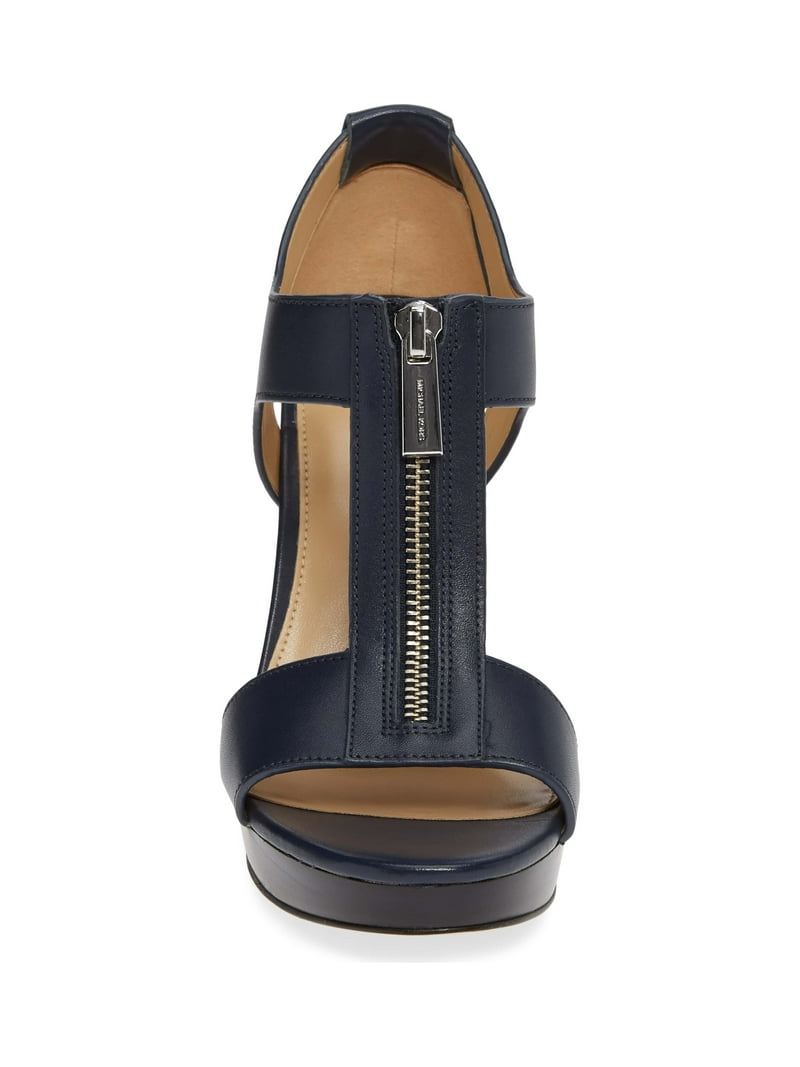 Michael Kors MK Women's Berkley T-Strap Platform Dress Sandals Admiral (5.5) - Walmart.com
