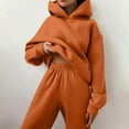 thumbnail image 2 of Lumtrix Womens Sweatsuits 2 Piece Set Fashion Clothing Winter Oversized Long Sleeve Hoodie Sweatpants Fall Tracksuits with Pockets Orange 3XL, 2 of 8