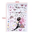 thumbnail image 2 of Autocollant mural en PVC amovible en vinyle motif fée, fleur et papillon, 2 of 4