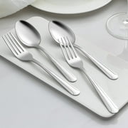 Bestdin 24 Pieces Dinner Spoons Set, 8 Stainless Steel Pattern Design Silverware Spoons, Mirror Polished Tablespoons, Dishwasher Safe, Silver Spoons For Home, Kitchen or Restaurant