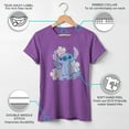 thumbnail image 3 of Girl's Lilo & Stitch Floral Stitch Graphic Tee Purple Berry Large, 3 of 10