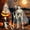 A and B, variant on Halloween Bride and Groom Skeleton Props, 15.75 in Black Cape Skull Couple Figure for Haunted House Halloween Decorations, Halloween Party Decorations