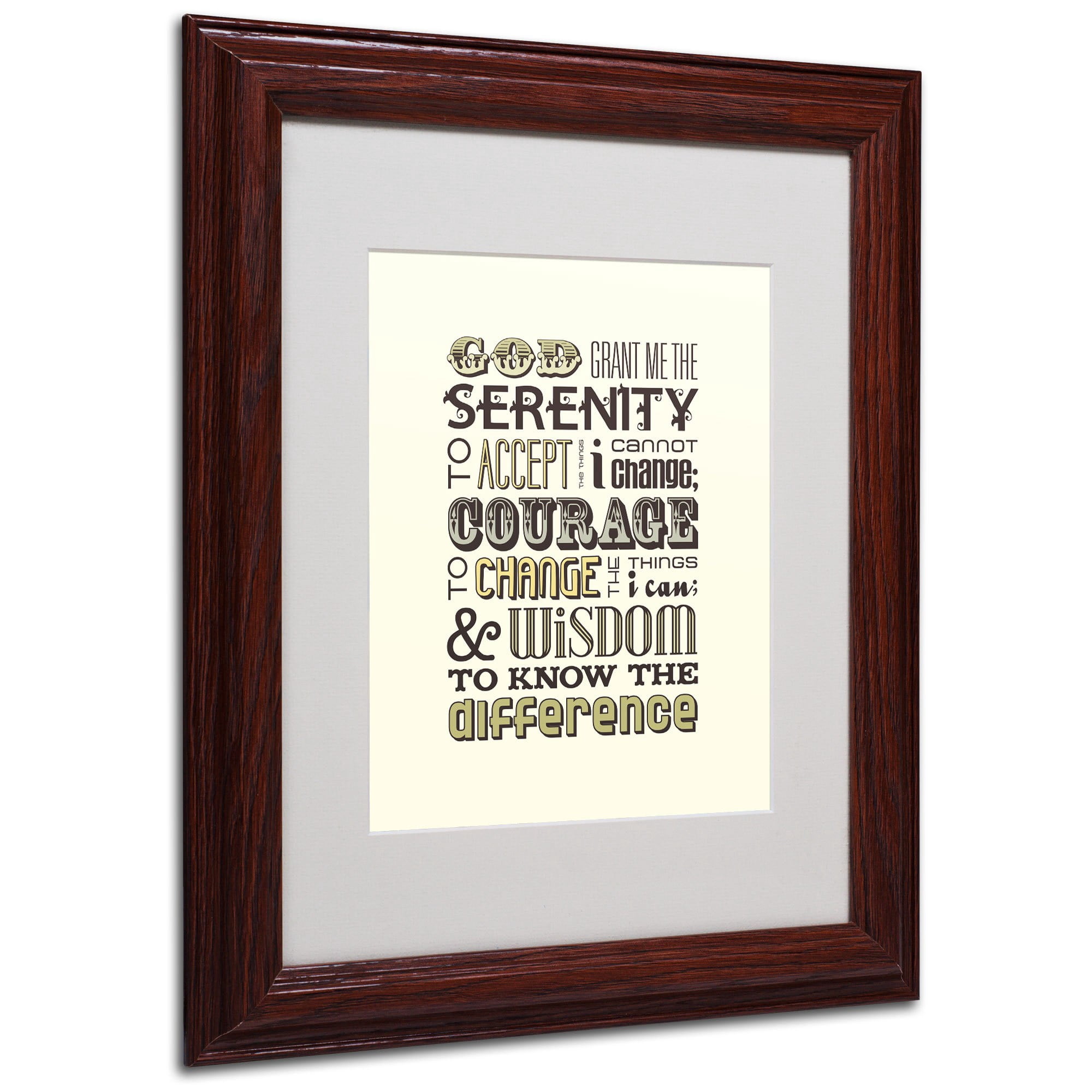 Trademark Fine Art "Serenity Prayer I" Canvas Art by Megan Romo, Wood Frame