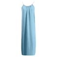 thumbnail image 7 of CCRFTGI Sleeveless Dresses for Kids Girls Size 7 Cute Cami Backless Lounge Dresses Summer Spaghetti Strap Holiday Flowy Vacation Dresses Light Blue 3-4 Years, 7 of 7