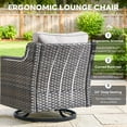 thumbnail image 5 of Gymojoy Outdoor Swivel Rocker Patio High Back Wicker Swivel Rocking Chairs Set of 2 for Porch Balcony Deck, 5 of 8