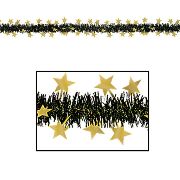 Beistle Fire Resistant Metallic Star Garland Party Decoration (Case of 12)