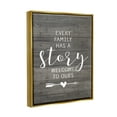 thumbnail image 3 of Stupell Industries Every Family Has A Story Metallic Gold Framed Floating Canvas Wall Art, 24x30, by Lettered and Lined, 3 of 9