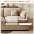 thumbnail image 3 of OLINOA 108" Modular Sectional Sofa with Double Ottomans, Ultra-Soft Chenille U-Shaped Sectional Couch, Deep Seat Convertible Sofa Bed with Side Pockets & Extra Pillows for Living Room, Camel, 3 of 9