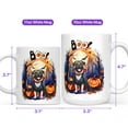 thumbnail image 4 of Happy Halloween Vampire Pug BOO with Pumpkins Fun and Spooky Mug Dog Lover Gifts Coffee Tea Cup - 00018, 4 of 4