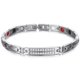 thumbnail image 1 of Pulsera De Imán De Acero De Titanio Brillante Con Incrustaciones De Cristal Pulsera De Diamantes Regalo De Joyería Minnieouse AP007674-02, 1 of 6