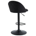thumbnail image 3 of Modern Velvet & Metal Air Lift Stool in Black, 3 of 4