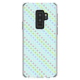 thumbnail image 1 of DistinctInk Clear Shockproof Hybrid Case for Samsung Galaxy S9+ PLUS (6.2" Screen) - TPU Bumper, Acrylic Back, Tempered Glass Screen Protector - Pastel Diamond Pattern - Pink Purple Teal, 1 of 5