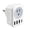 A004- Clear (DE Plug), variant on International Adapter India to Us Plug Adapter 3 Plug Wall Adapter Universal Outlet Adapter International, White 1 Pack