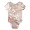 thumbnail image 2 of Christmas Snowflakes Flash Spots Pure Cotton Bodysuit Short Sleeve Pajamas One-Piece Romper Unisex 3 Months, 2 of 6