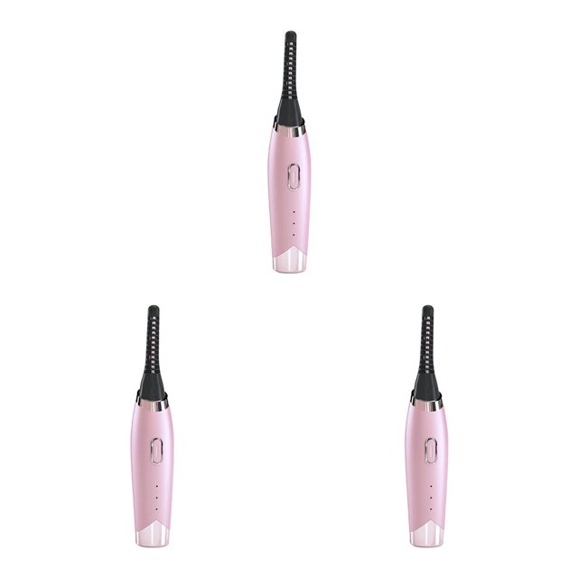 Rizador de pestañas eléctrico Soidarity ABS 3 marchas portátil 200mAh 2,9 W cubierta de silicona calentamiento rápido