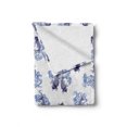 thumbnail image 2 of Japanese Soft Flannel Fleece Throw Blanket, Underwater Creature as Love Couples on Waves Japanese Unique Repeated Print, Cozy Plush for Indoor and Outdoor Use, 50" x 60", Dark Blue, by Ambesonne, 2 of 6