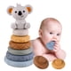 thumbnail image 2 of Juguetes Apilables Para Bebés Juguetes Para Bebés De Más De 6 Meses Mordedores Juguetes Para La Dentición Para Bebés Anillos De Construcción Blandos Apilador Con Koala Juguete Educativo Para Bebés D, 2 of 7