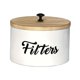 thumbnail image 2 of Caja de madera para filtros de café, organizador de granos de café, caja para guardar bolsitas de té, té y café. blanco, 2 of 9